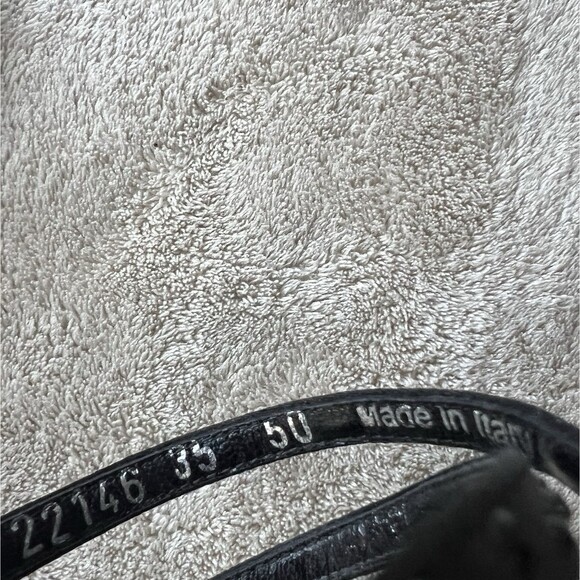 Ballin Black Satin & Rhinestones Slide Strappy Sandal Women EU 35 US 5 Low Heel - Picture 12 of 16